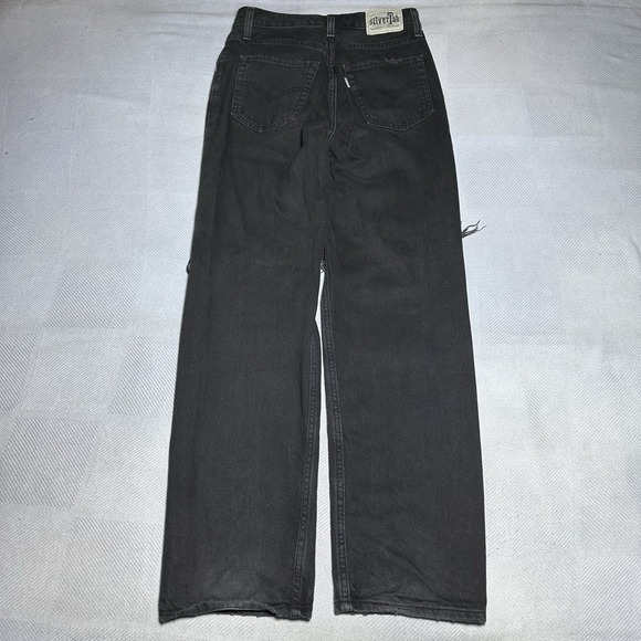 Levi's SilverTab 94 Baggy Black Jeans‎ Women's Size 25 Distressed Grunge - Picture 8 of 16